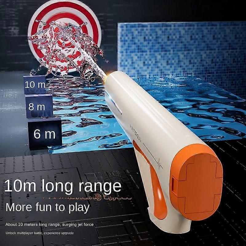 Electric Water Gun Upgraded Version, Fully Waterproof, Auto Reload, Sound and Light Effects