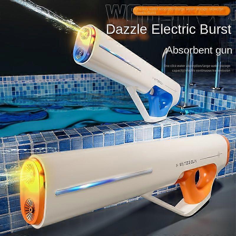 Electric Water Gun Upgraded Version, Fully Waterproof, Auto Reload, Sound and Light Effects