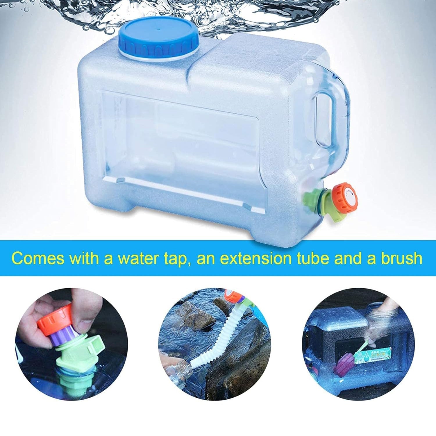 22L Portable Water Container with Rotating Faucet-KYAMSTORE