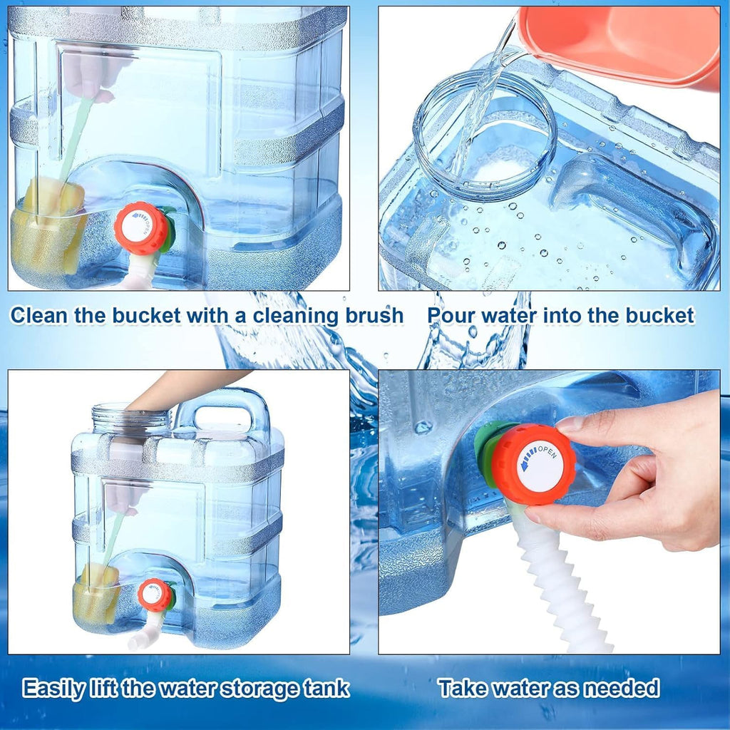 28L Portable Water Container with Rotating Faucet-KYAMSTORE