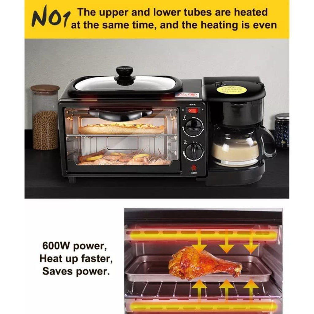 3-in-1 Breakfast Maker | Coffee Maker, Oven, Frying Pan-KYAMSTORE