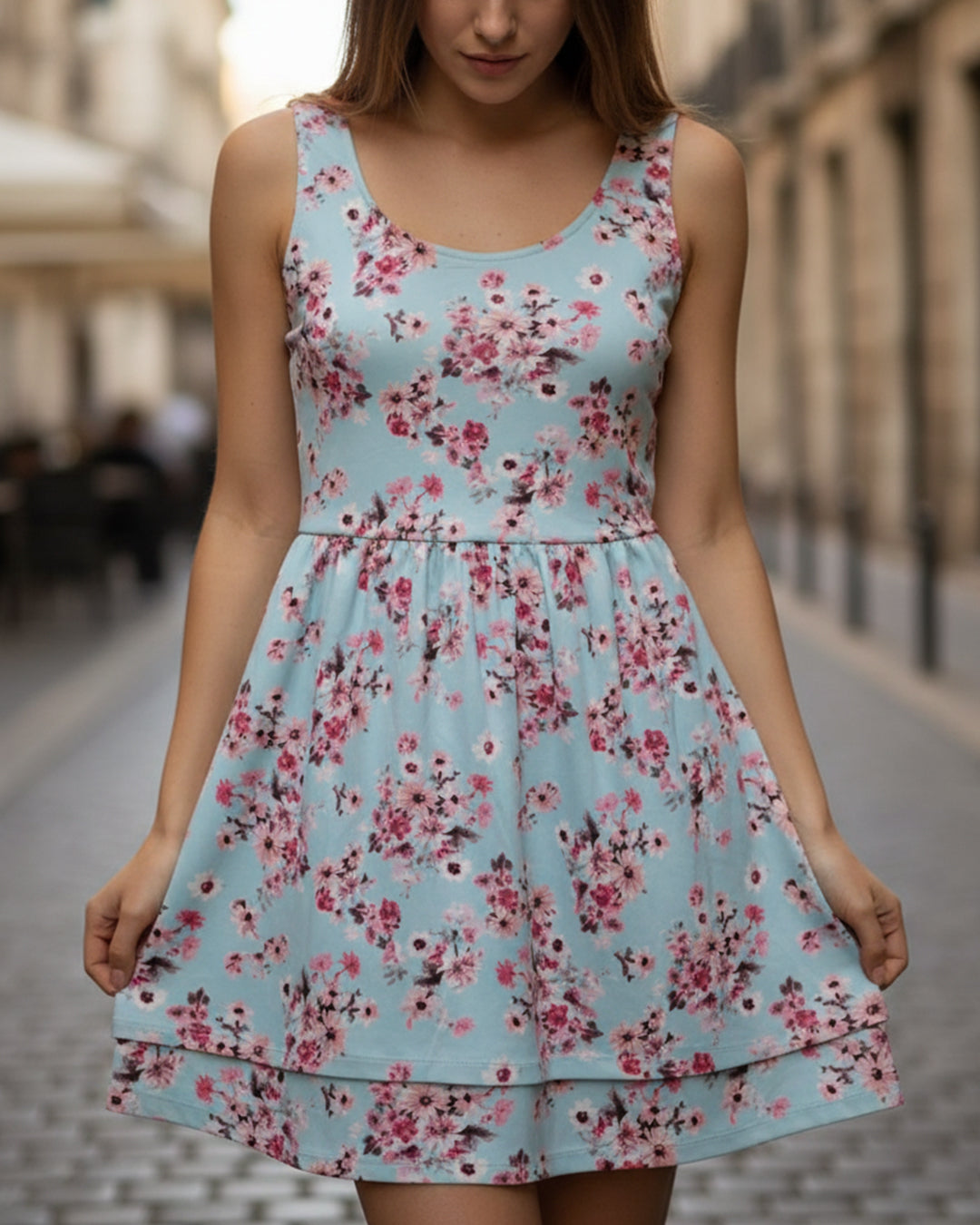 Ukay Find! Blossom Blue Floral Mini Dress