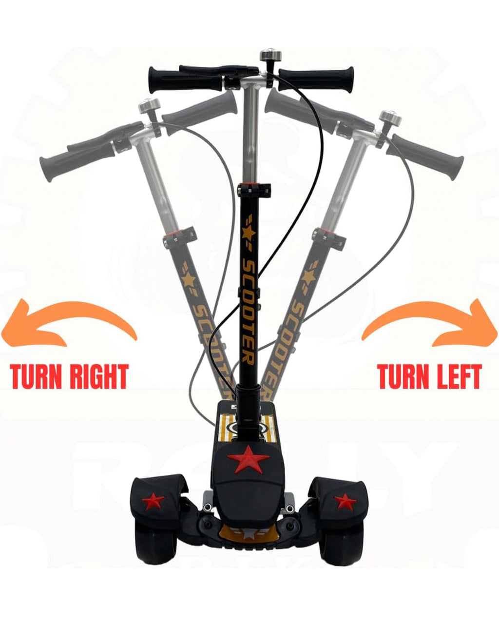 Kids Scooter, For 3 to 12 years old, Manual scooter with three wheels