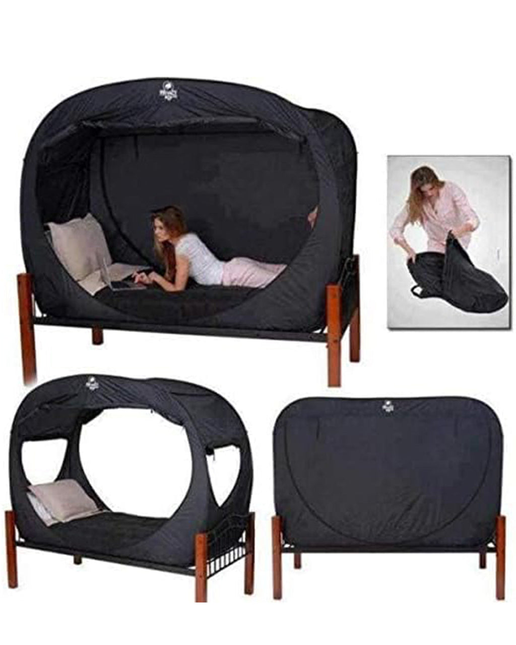 Privacy Bed Tent, Pop Up Privacy Tent for Indoor Use Bed Canopy | Foldable-KYAMSTORE