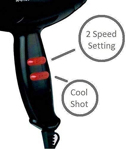 Professional 1800W Hair Dryer with Cold Shot & 2-Speed Heat Settings-KYAMSTORE