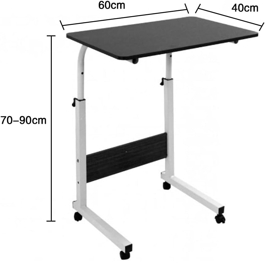 Laptop Table Desk, Stand Mobile Lap Table with Wheels