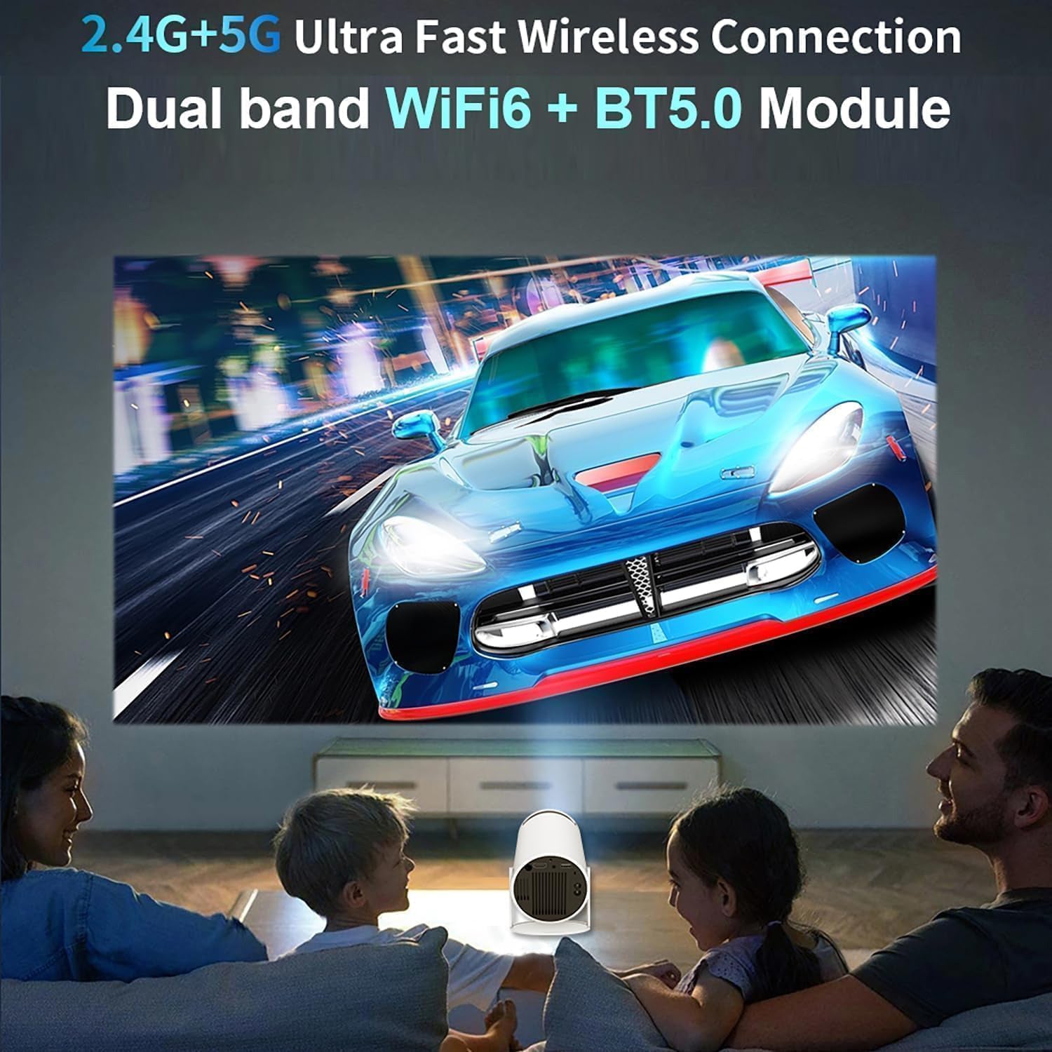 4K Mini Projector - Portable Smart Home Theater-KYAMSTORE