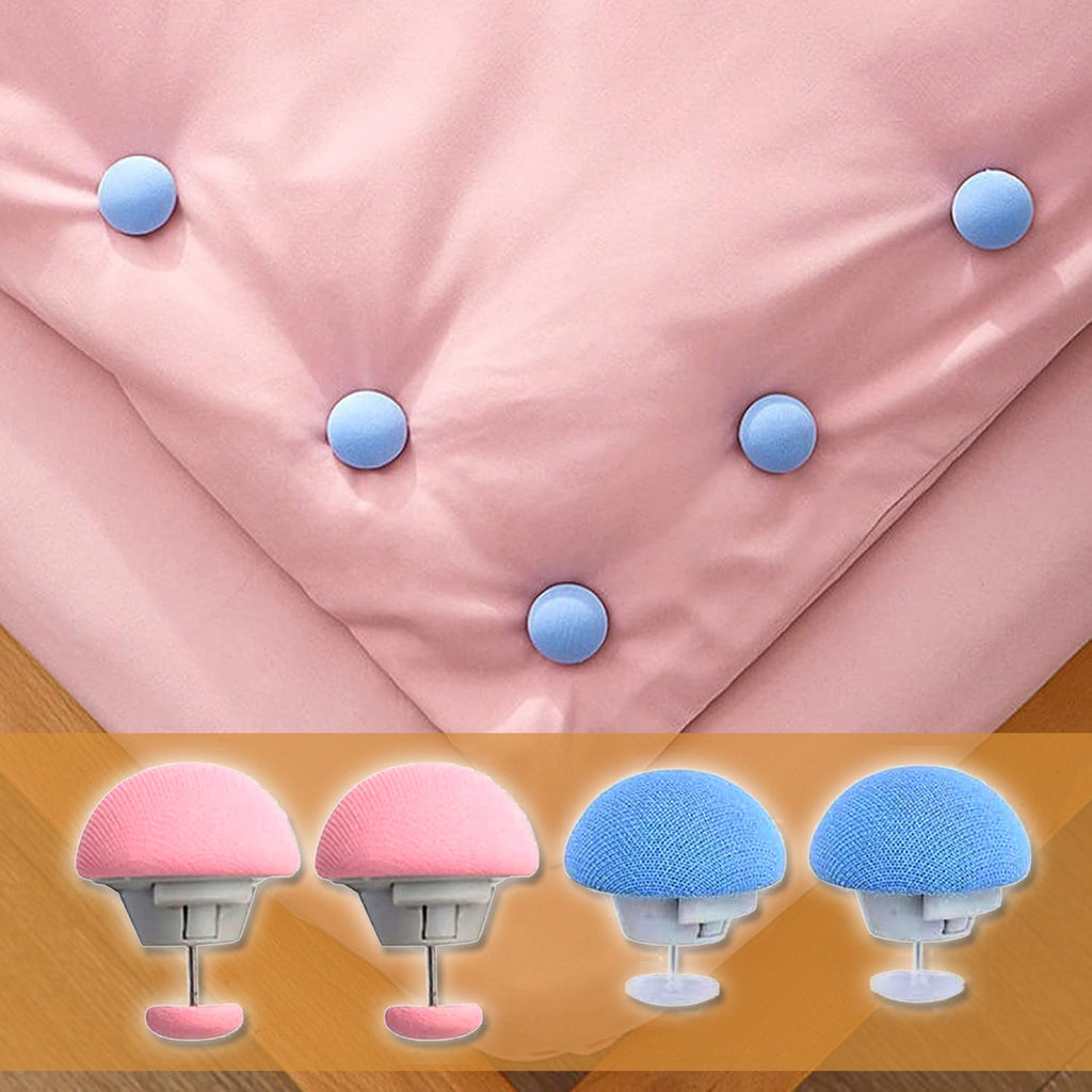 4PC Sheet Grippers Clips Set Mushroom Quilt Fixation Holder-KYAMSTORE