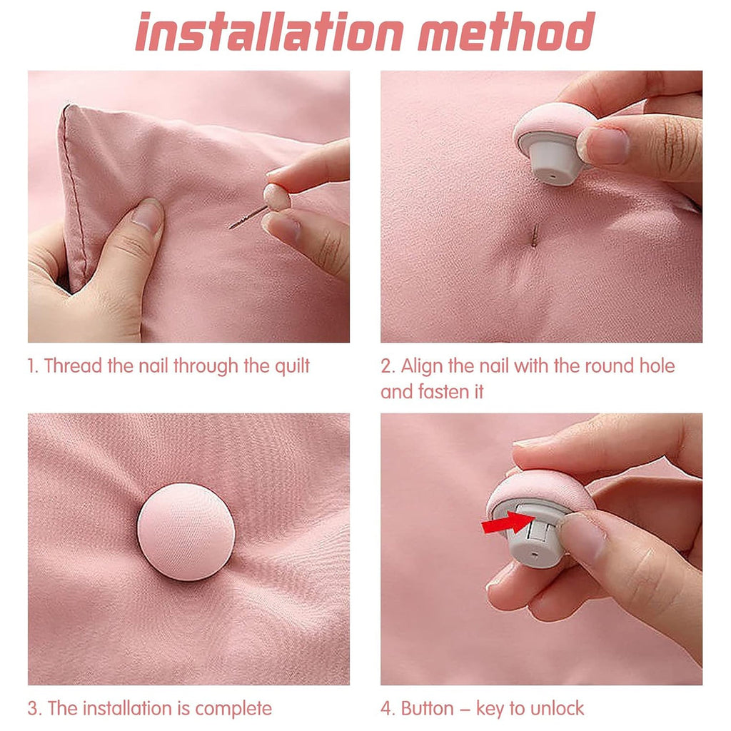 4PC Sheet Grippers Clips Set Mushroom Quilt Fixation Holder-KYAMSTORE