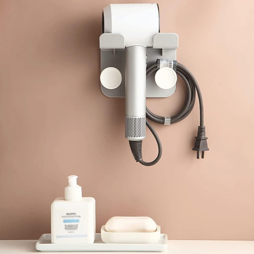 Hair Dryer Holder, Wall Mount, Organizer for Bathroom Accessories