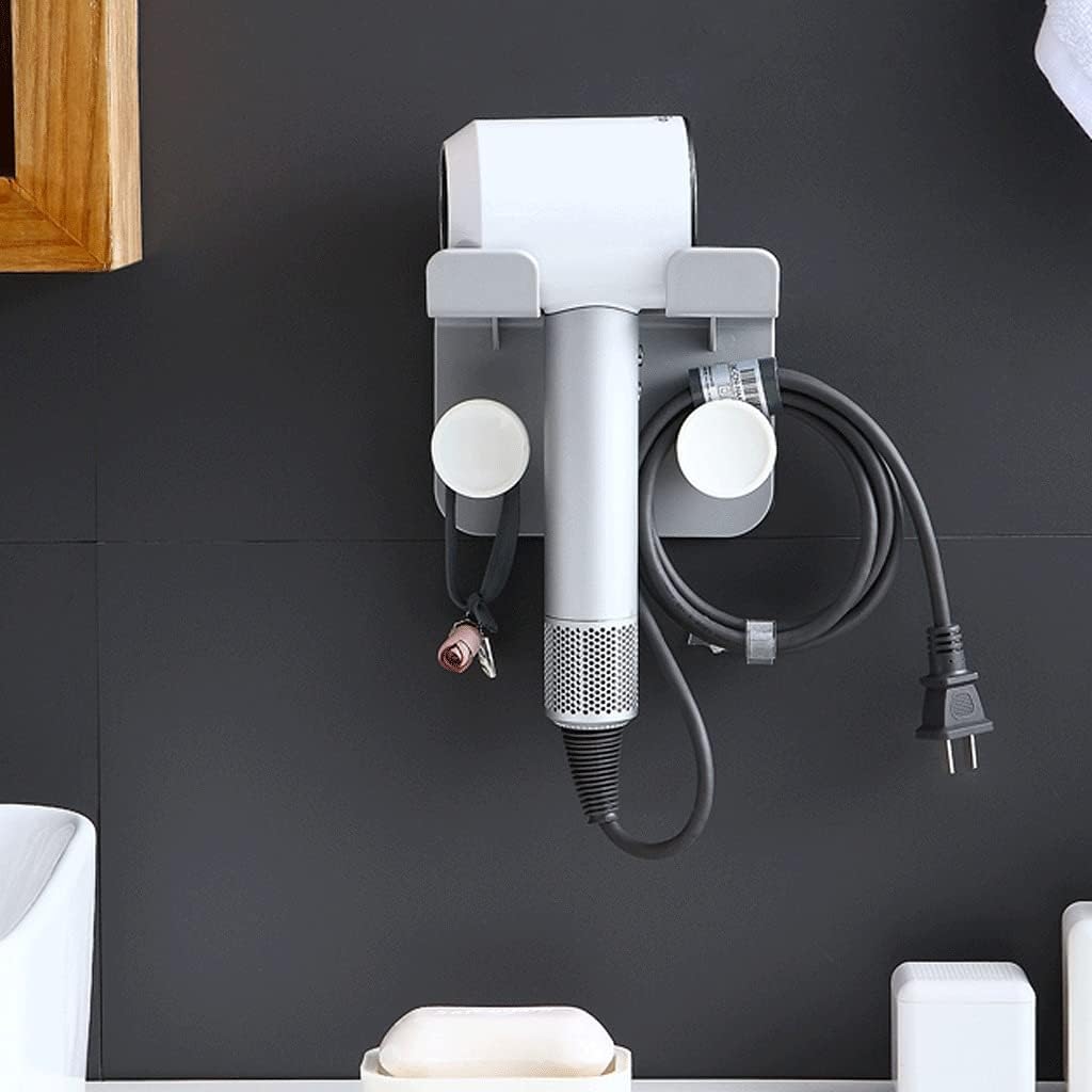 Hair Dryer Holder, Wall Mount, Organizer for Bathroom Accessories