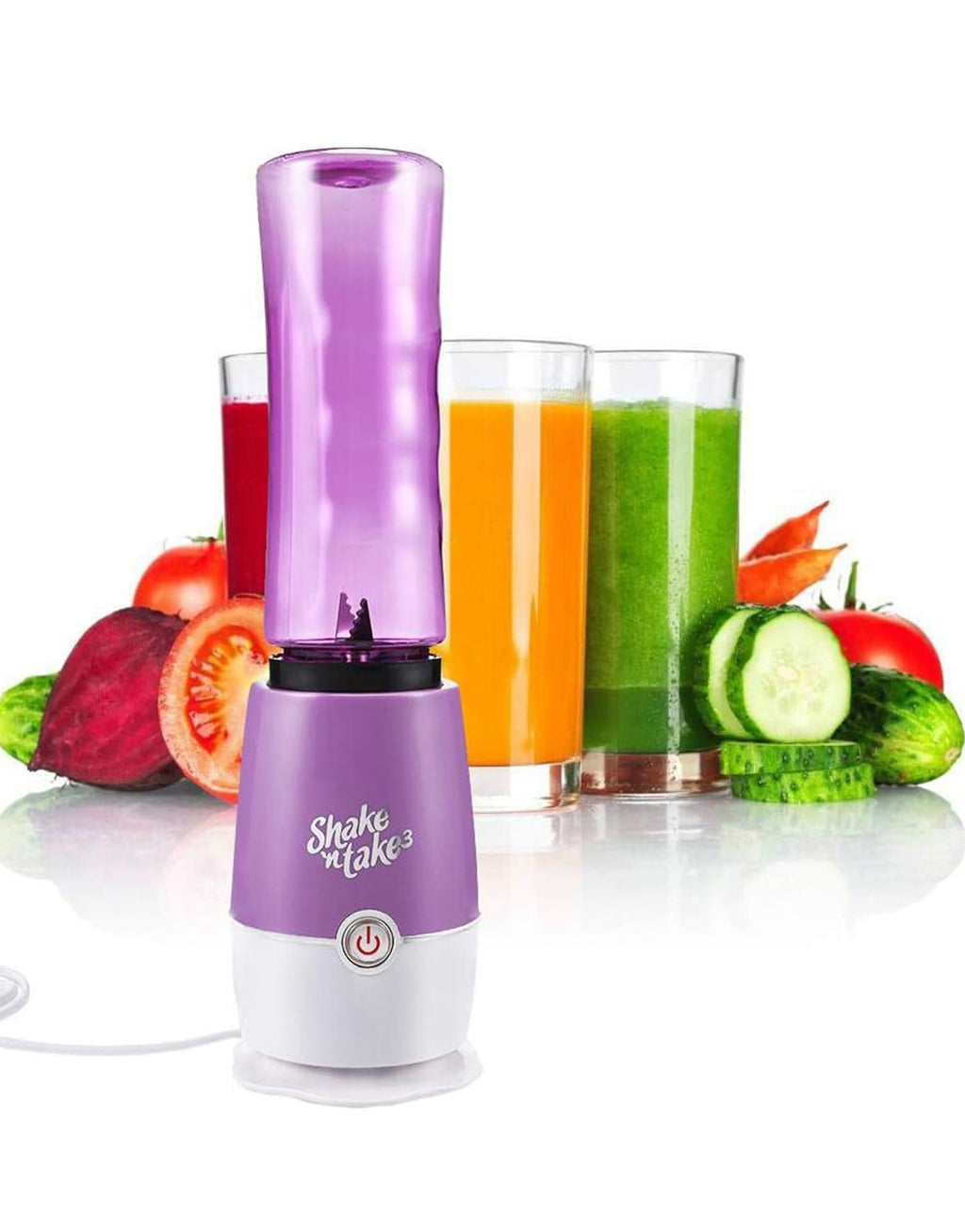 Shake N Take 3 Juice Smoothie Blender with 2 Sport Bottles