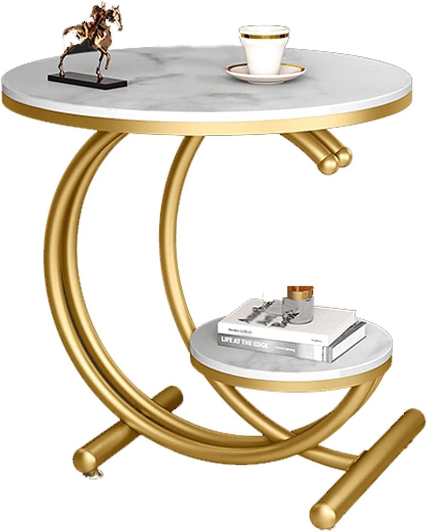 Coffee Table, Double Side Table Marble Tea Side Table