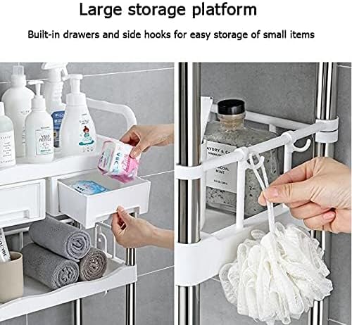 Bathroom Over The Toilet Storage Rack with Drawer and Hook-KYAMSTORE