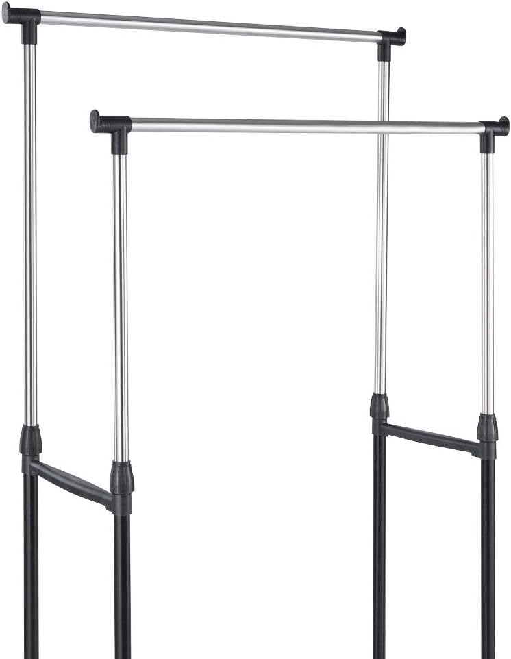 Double Rail Clothes Rack | Metal freestanding Clothes rail for display and storage