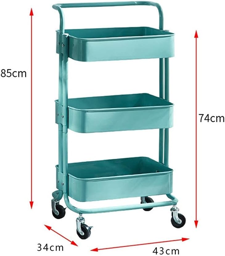 Stable Kitchen Trolley Storage Trolley 3-Layer Metal Storage | Limited stocks available