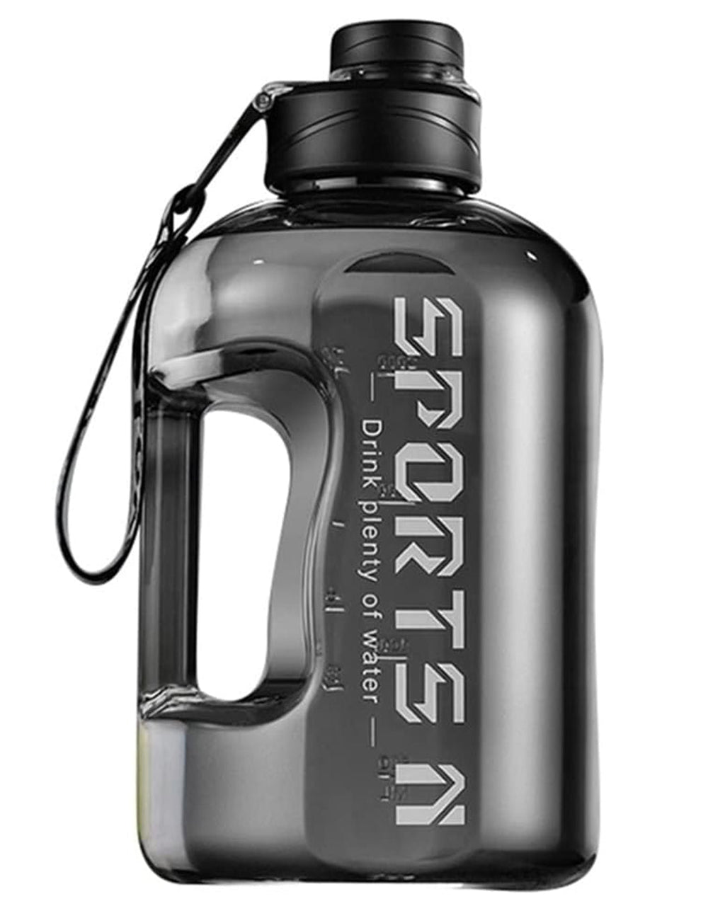 1.6-Liters PP Sports Water Bottle with Straw for Training, Travel, and Fitness