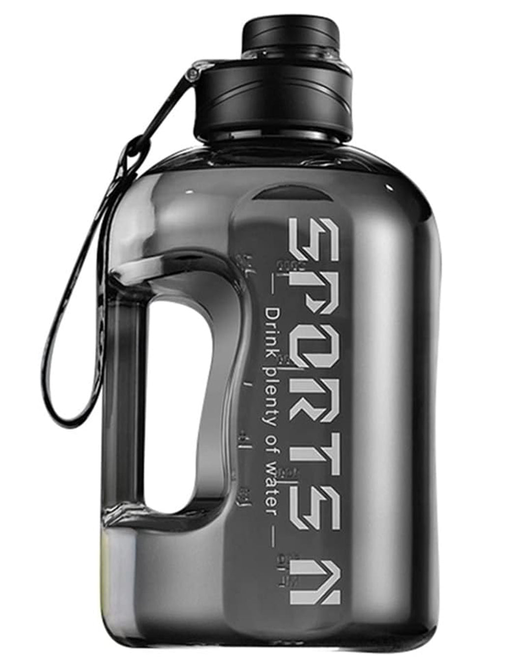 1.6-Liters PP Sports Water Bottle with Straw for Training, Travel, and Fitness