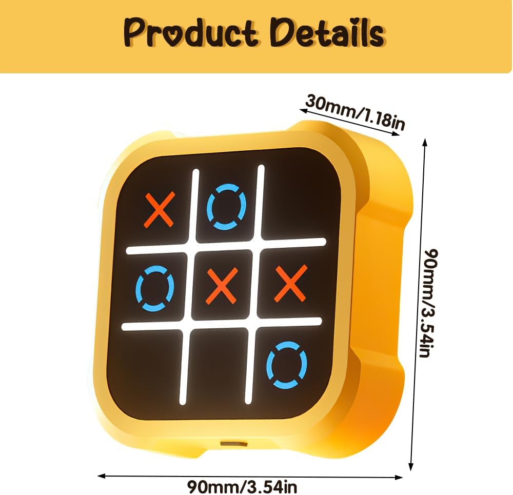 Tic Tac Toe Toy Board Games Tic Tac 4-in-1 Puzzle Game Console