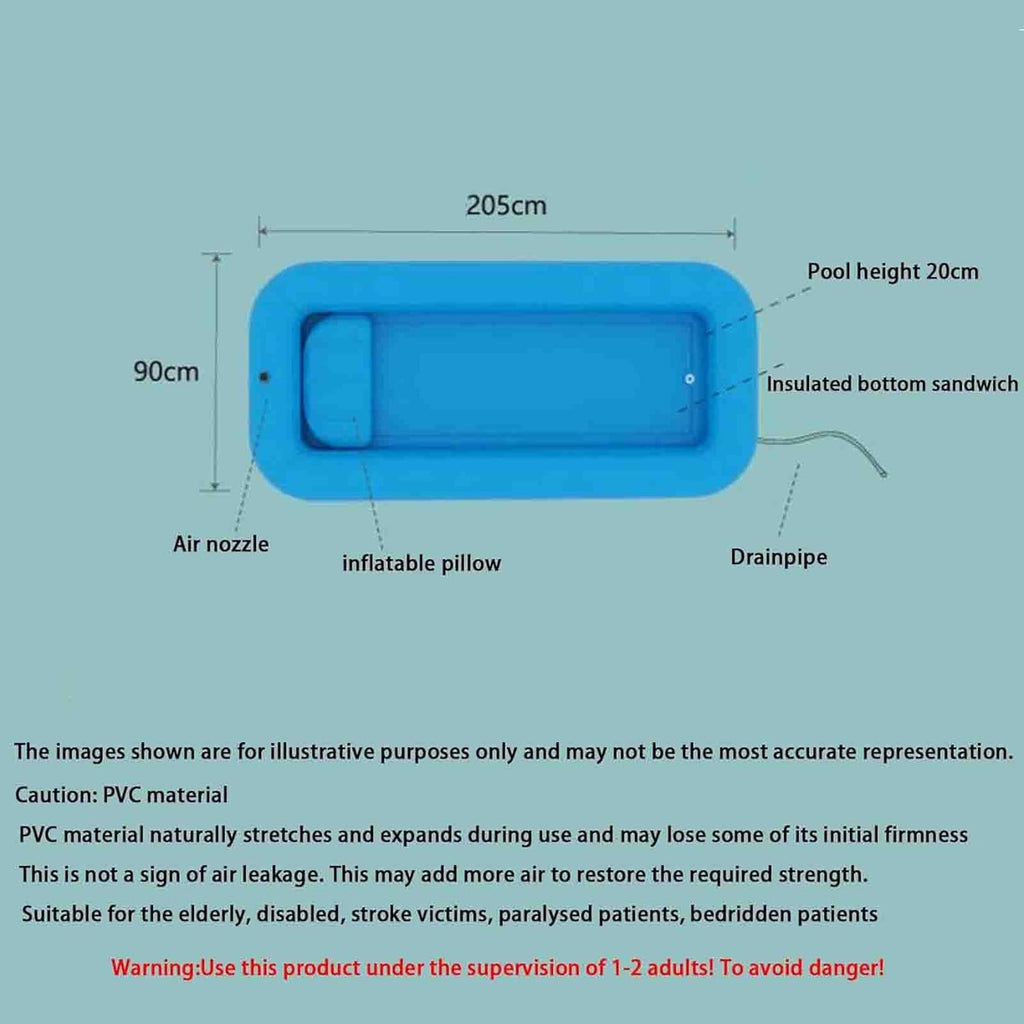 Adults Inflatable Bathtub With Pillow Shower Bath Inflatable Bathtub