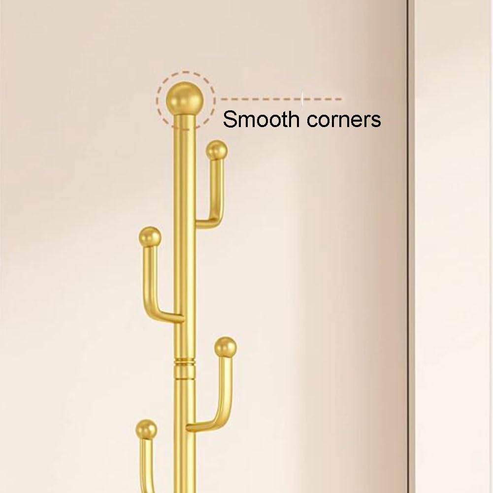 Metal Coat Rack with Storage Basket, 2-in 1 Garment Rack