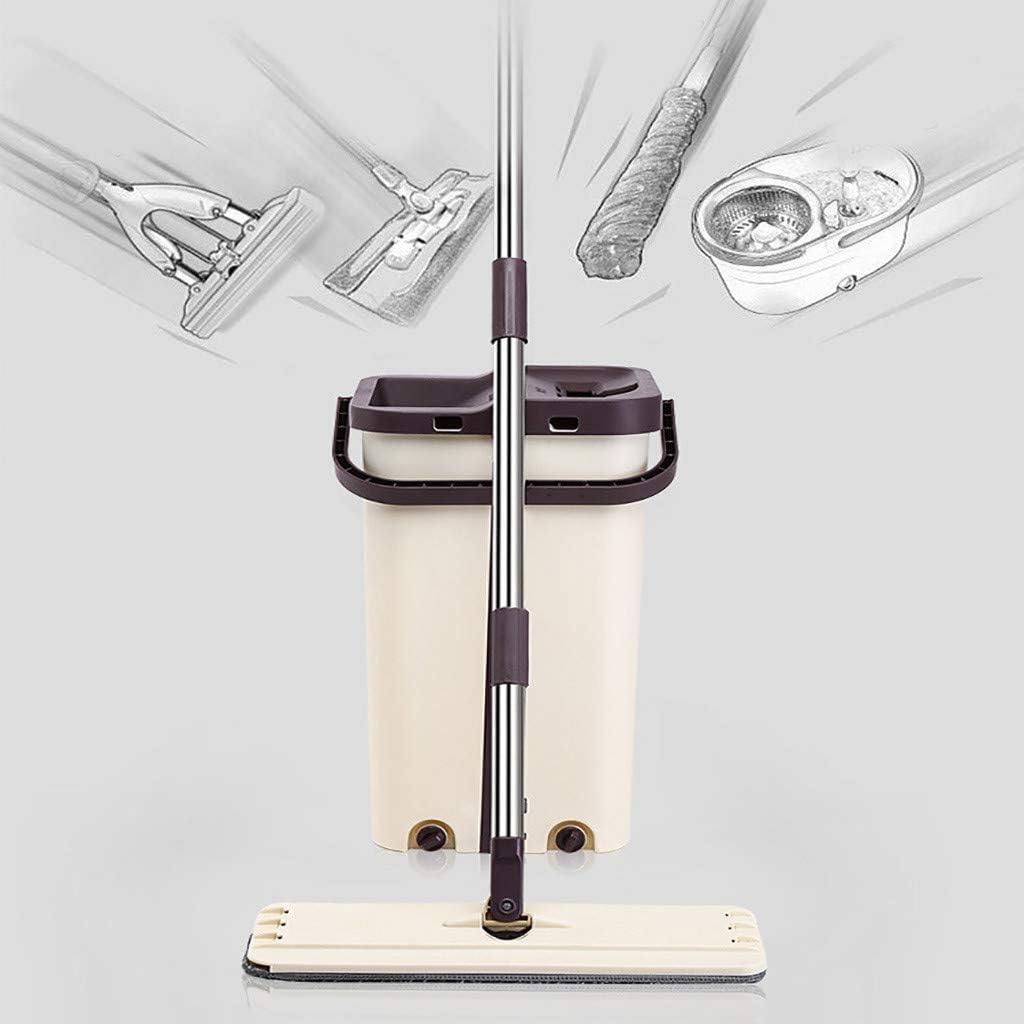 Free Hand Washing Flat Mop | Wooden Floor Mop | Dust Push Mop