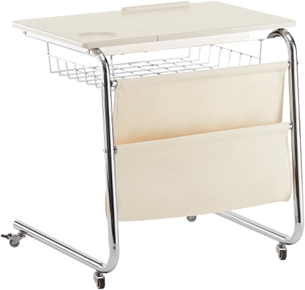 Living Room Side Table with Wheels