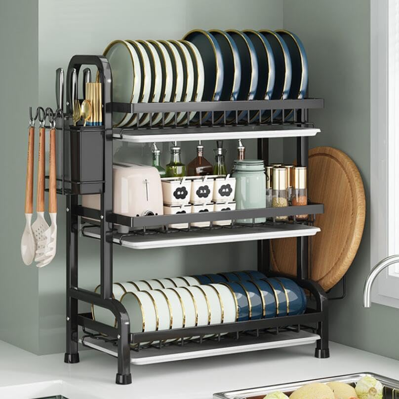 3-Tier Dish Rack for Kitchen Counter