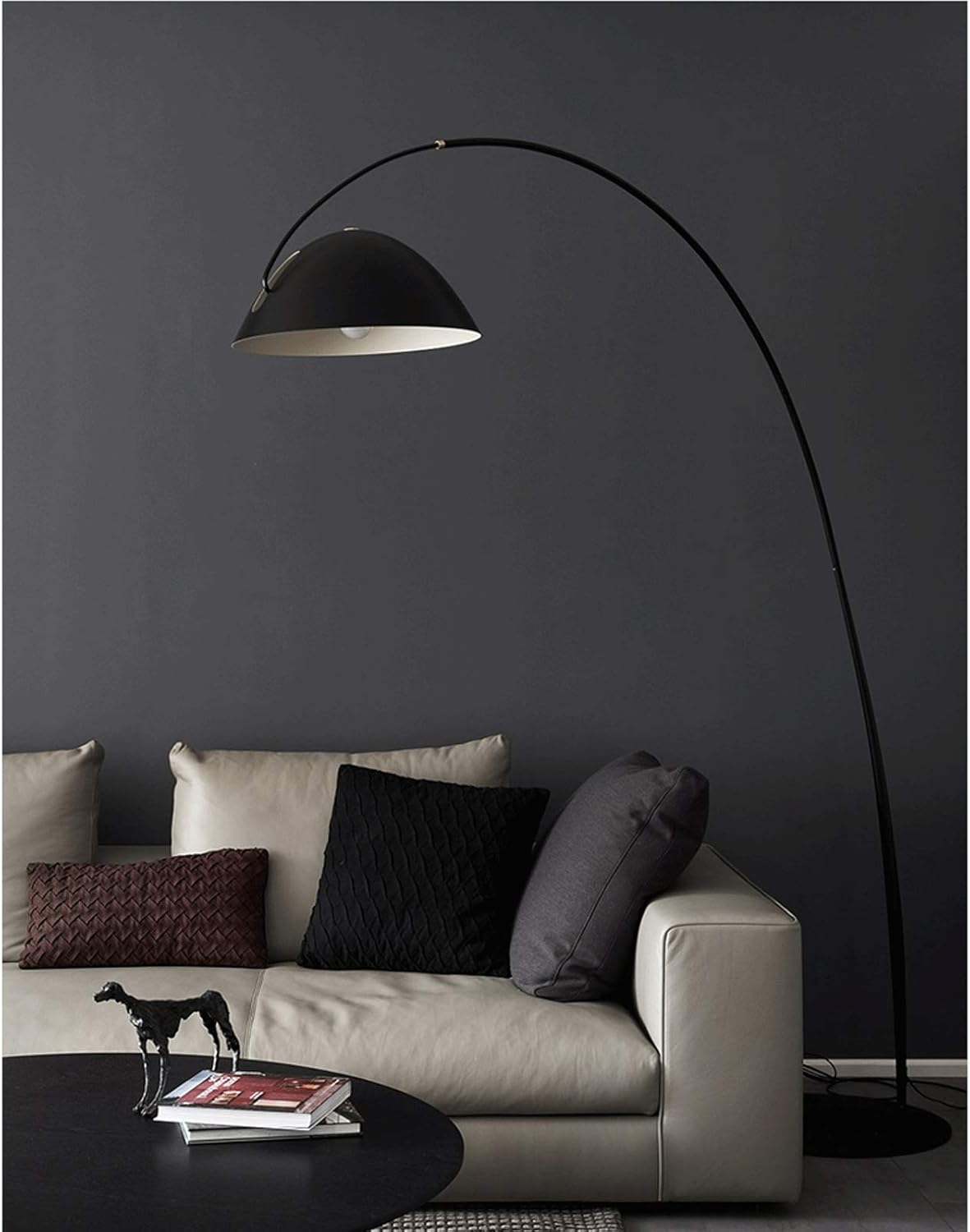 Floor Light Arch Floor Lamp, Curved and Metal Dome