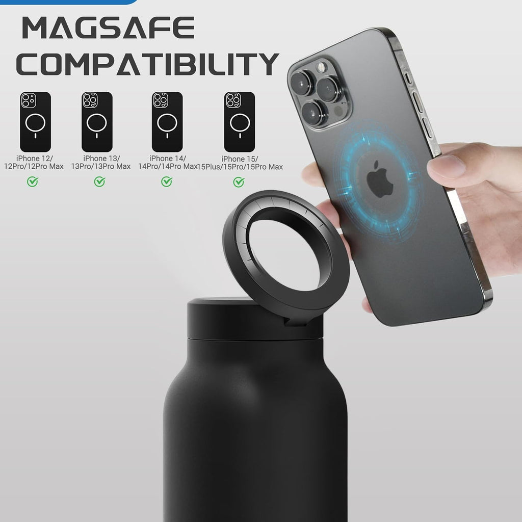 Stainless Steel Water Bottle with Magnetic Phone Holder | Limited stocks available