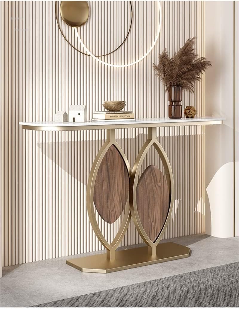 Glam Iron Half Moon Scratch Resistant Stain Resistant Console Italian-Style Table | Delivery: 2 to 3 business days | Limited stocks available | Hurry before Sold Out