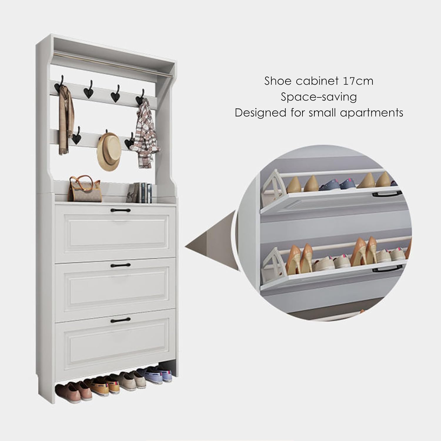 Shoe Rack Simple Trend Coat and Shoe Rack with Clothes Hangers | Limited stocks available