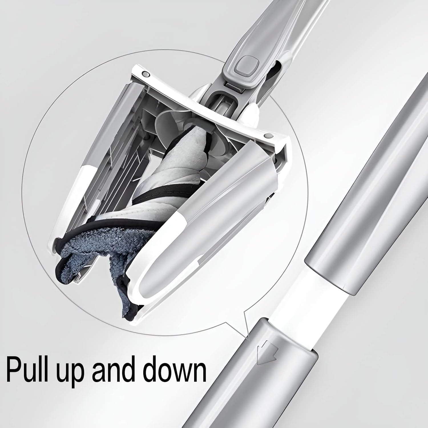 Microfiber Mop, Easy Squeeze and Spin Mop, Easy Squeeze Mop