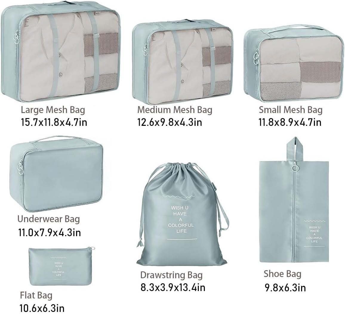Packing Bags For Suitcases, 7 Pcs Luggage Organizer Bags