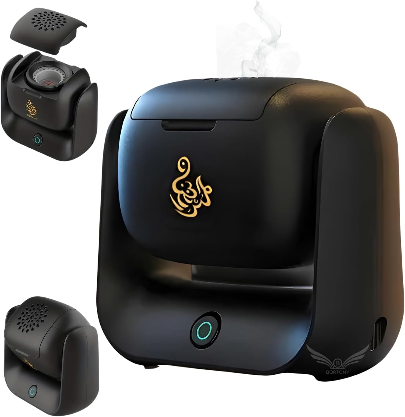 Premium Rotatable Incense Burner, Modern Bakhoor Burner for Home, Office, and Car