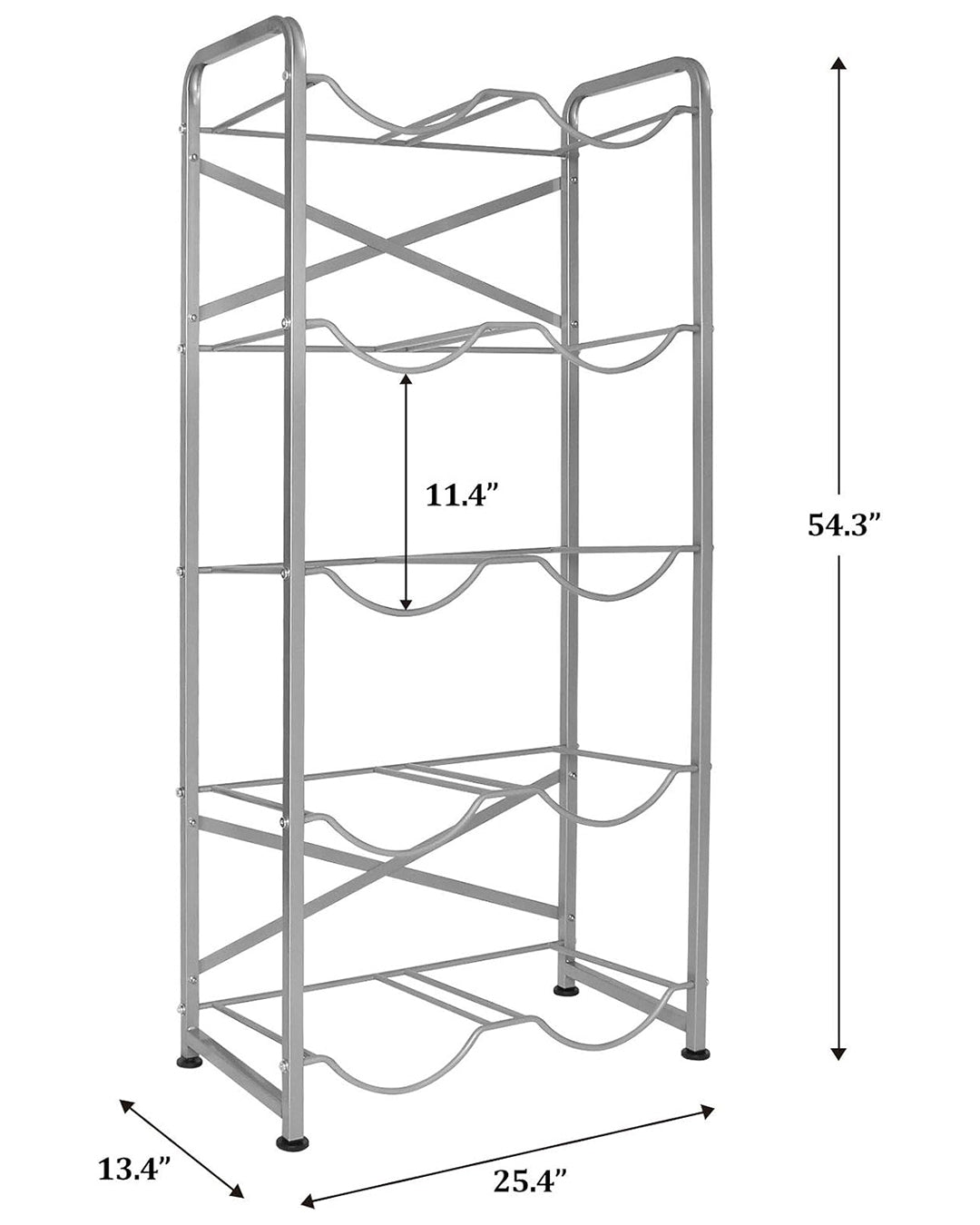5 Tiers Heavy-Duty Water Cooler Jug Rack - 10 Bottles Holder
