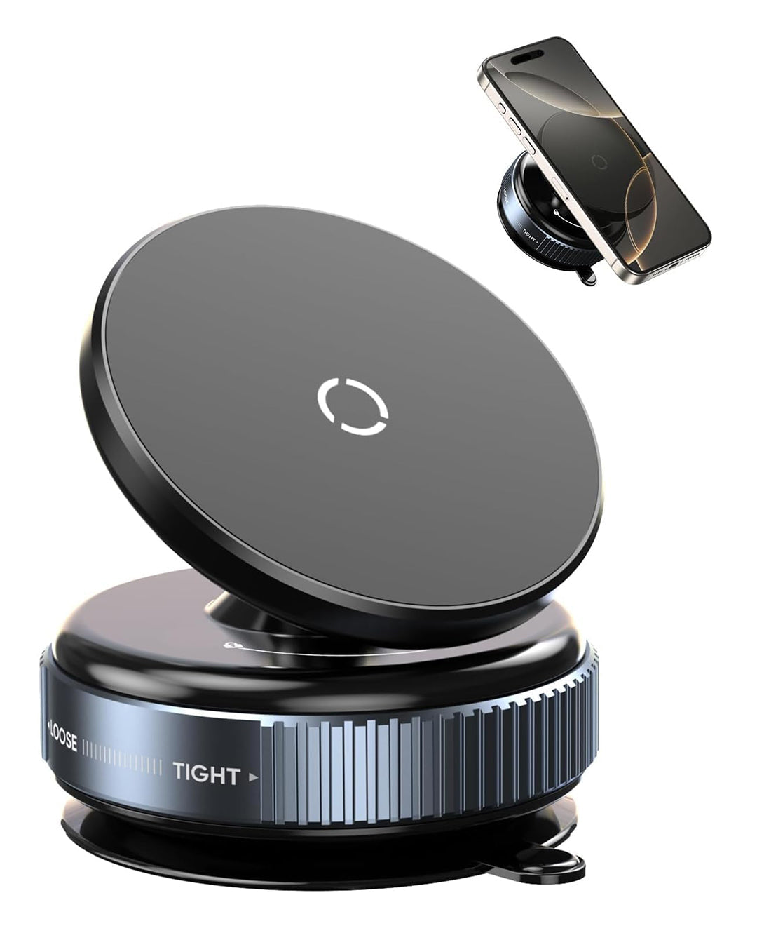 Magnetic Vaccum Car Phone Holder - 360° Rotation | Limited stocks available
