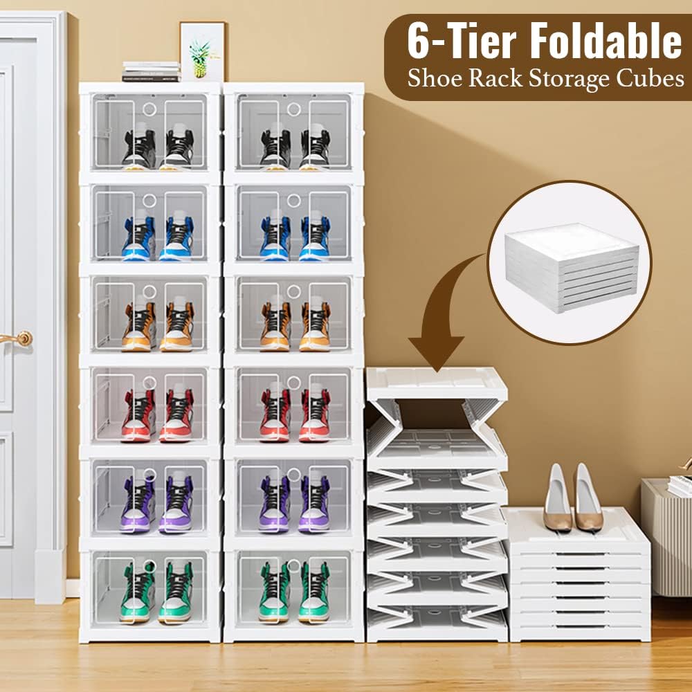 6-Tier Foldable Shoe Rack Storage Cubes