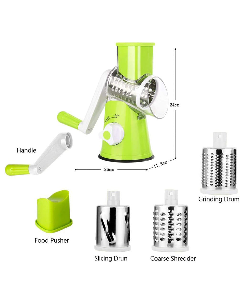 Manual Vegetable Slicer, Drum Rotary Grater | Delivery: 2 to 3 business days | Limited stocks available | Hurry before Sold Out