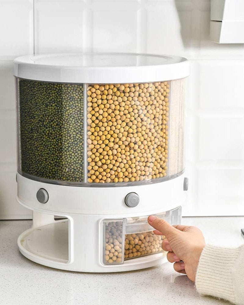6 Grid Large Food Dispenser & Rice Container-KYAMSTORE
