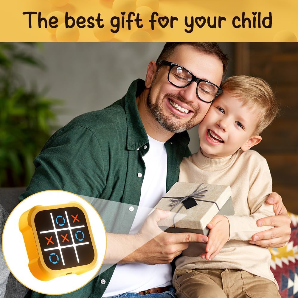 Tic Tac Toe Toy Board Games Tic Tac 4-in-1 Puzzle Game Console