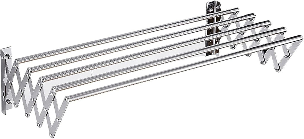 Clothes Airer Towel Rack Folding Retractable Wall Mounted