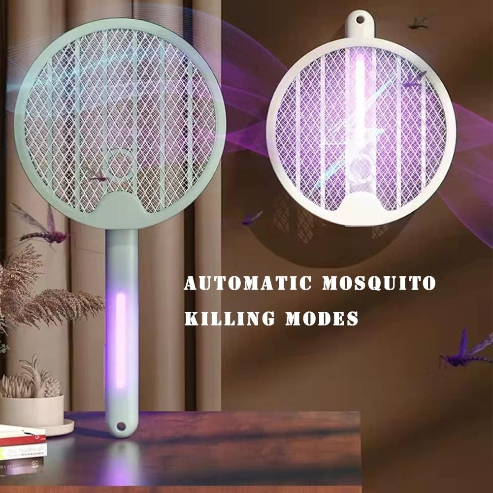 2 in 1 Fly Swatter Electric Rechargeable Mosquito Killer Lamp