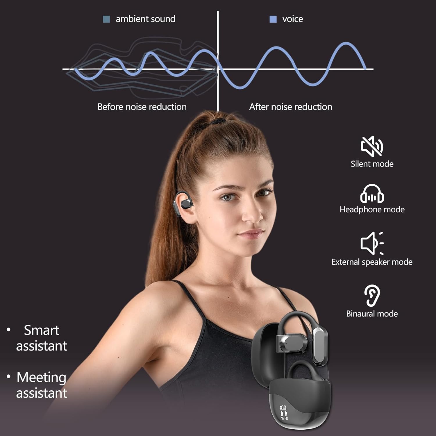 Translation Earbuds, Real-Time 3-in-1 Language Translator Device