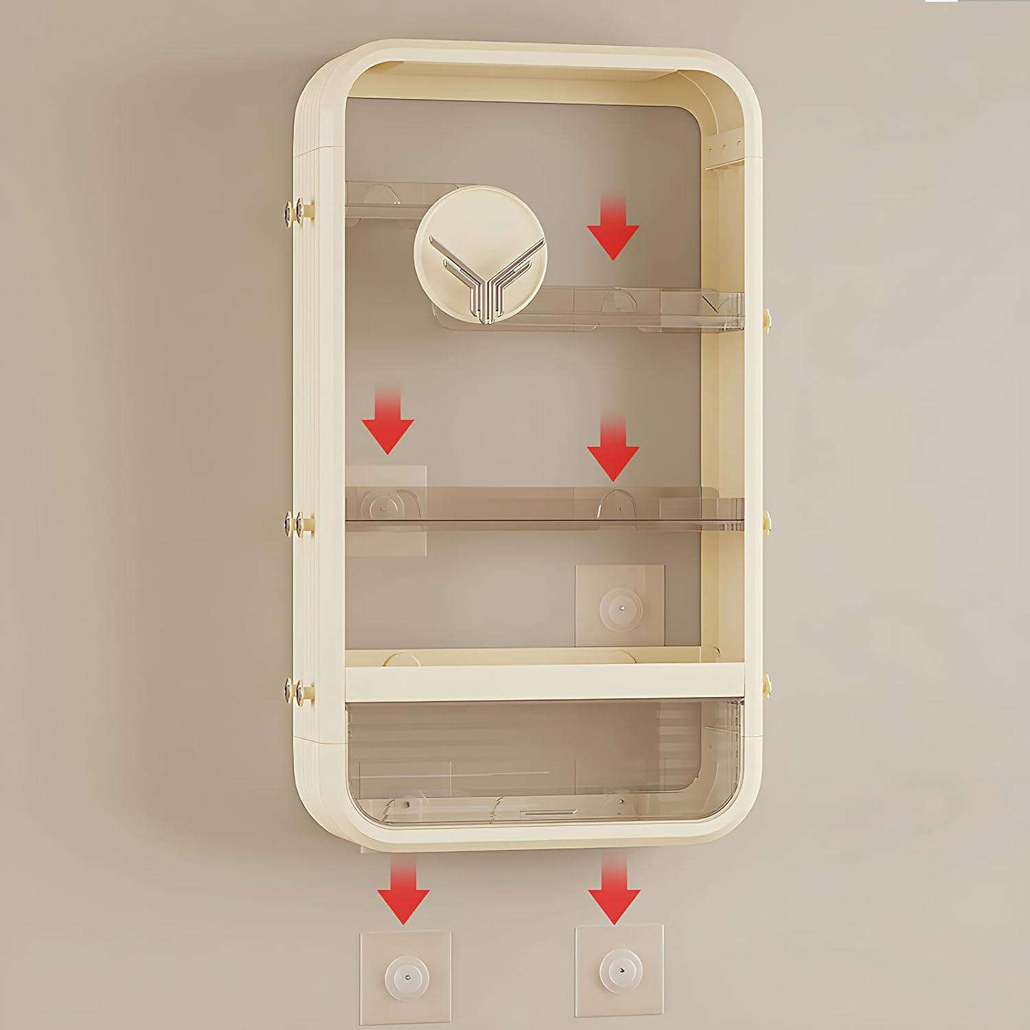 Makeup Storage Organizer, 5-Tier Makeup Shelf Organizer for Wall