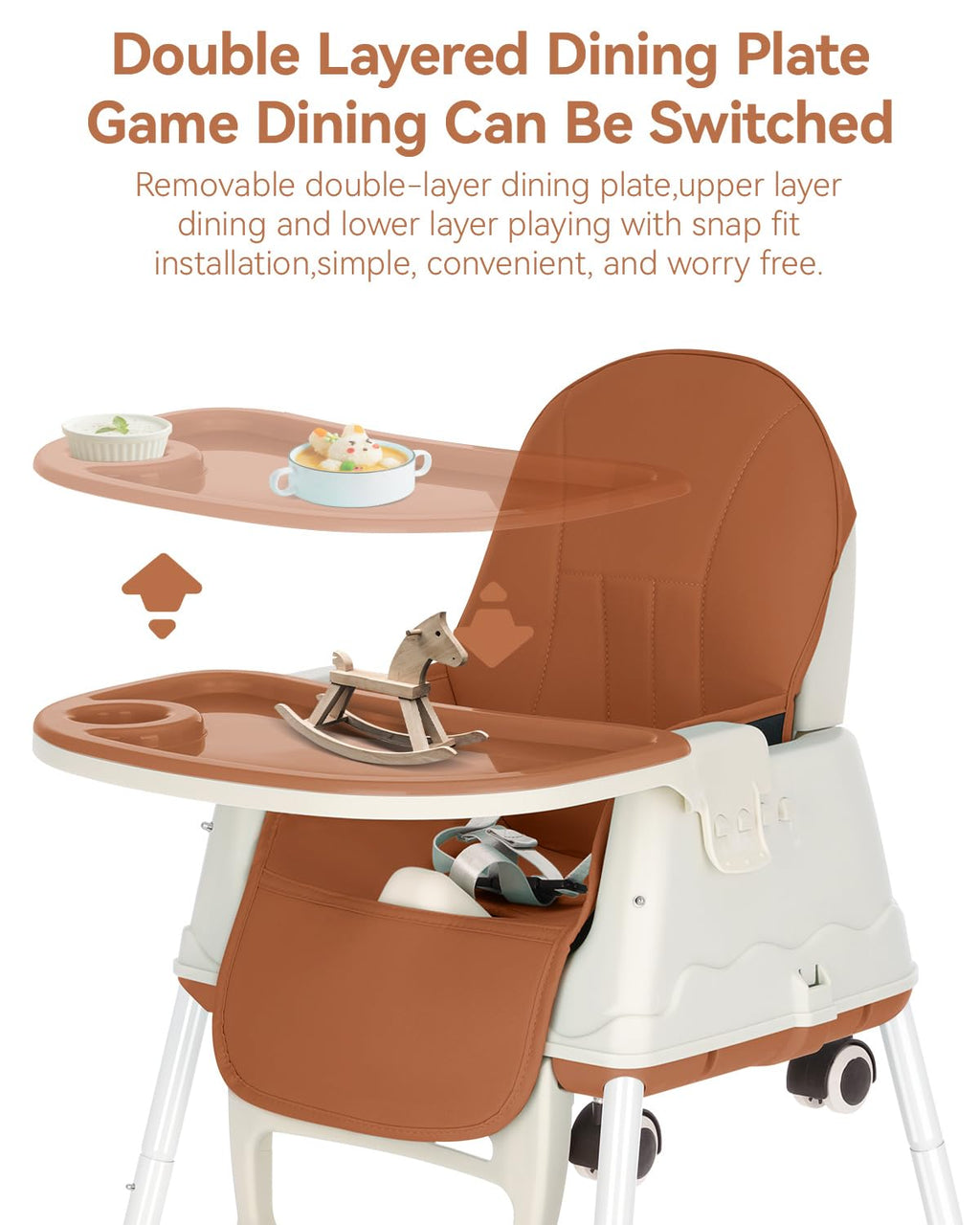 3-in-1 Children's High Chair Dining Chair | Feeding Seat with Tray