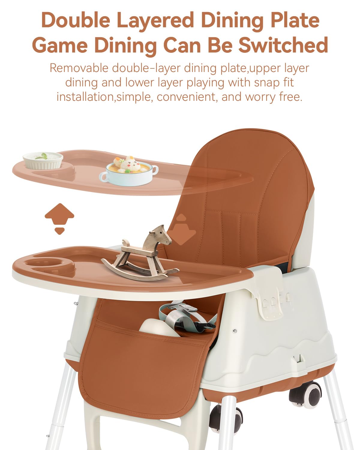 3-in-1 Children's High Chair Dining Chair | Feeding Seat with Tray