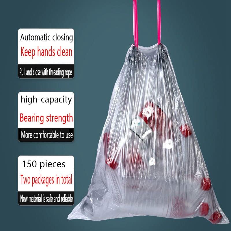 Trash Bags, Drawstring Small Trash Bags | Thickened Trash Bags 75pcs