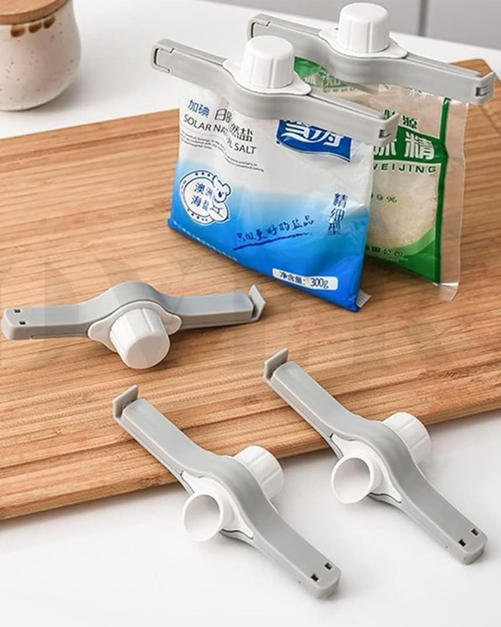 2 Pcs Pouring Clips Food Sealing Clip Chip Bag with Lid-KYAMSTORE