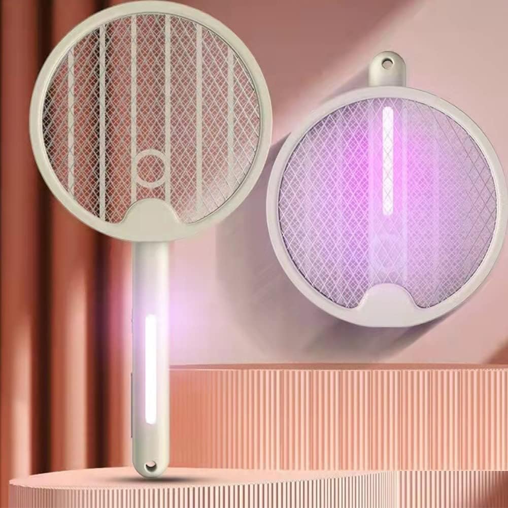 2 in 1 Fly Swatter Electric Rechargeable Mosquito Killer Lamp